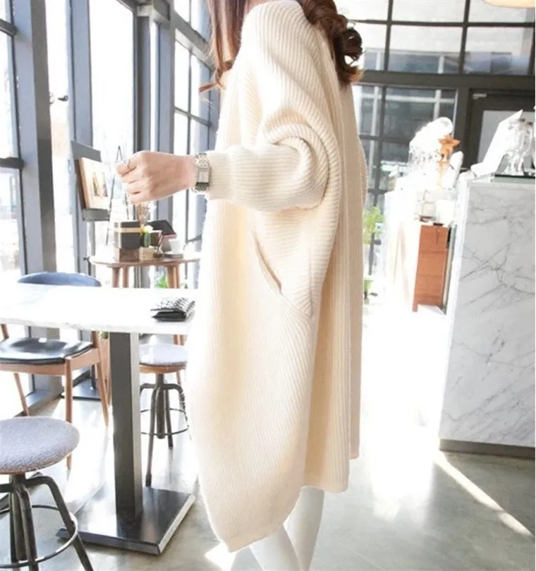 Long Cardigan Women Autumn Winter Batwing Sleeve Knitwear Knitted Sweater Cardigan Female Loose Sweater Cardigan
Long Cardigan Women Autumn Winter Batwing Sleeve Knitwear Knitted Sweater Cardigan Female Loose Sweater Cardigan