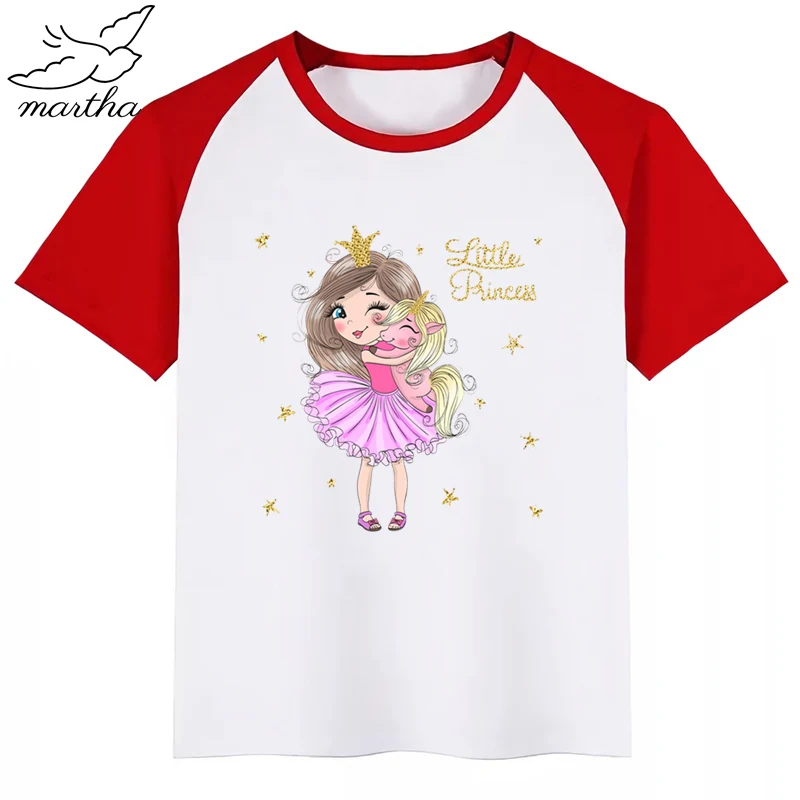 Прекрасные милые платья принцессы для девочек Новое поступление s футболки со