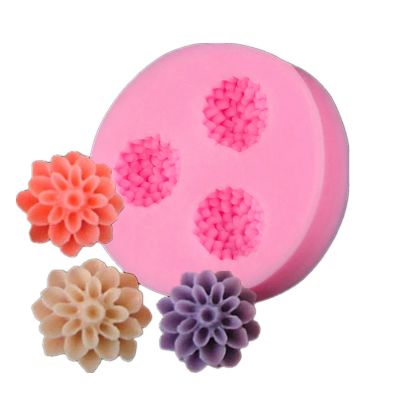 

Silicone Resin Clay Flower Fondant Mold For Chocolate Cupcake Candy Maker Cake Decorating Moulds Polymer Clay Molds