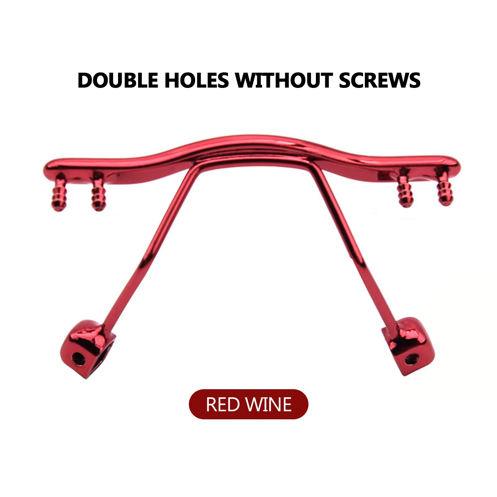 

1pcs Double Hole Screwless Frameless Frame Nose Pads Stainless Steel Spectacle Frame Frame Frame Repair Bracket With Screwdriver
