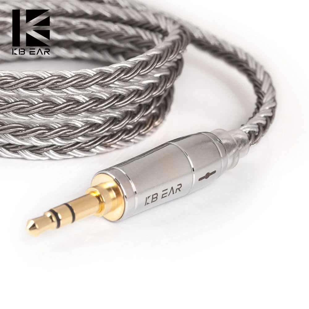 KB EAR 16 Core Silver Plated Balanced Cable 2.5/3.5/4.4MM With MMCX/2pin/QDC Connector For ZS10 Pro AS10 ZSX ZSN C12 BL-03