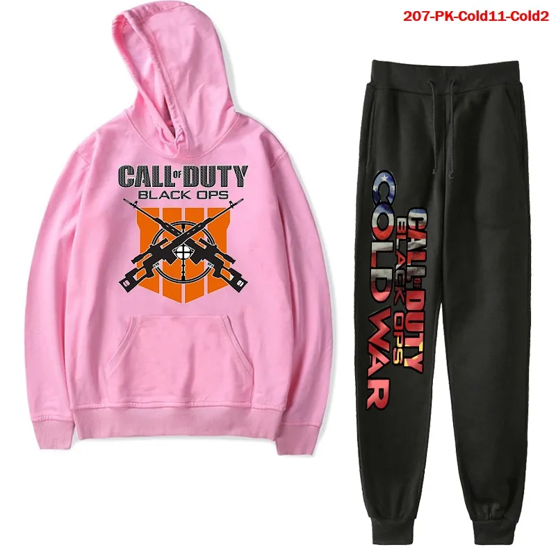 

Autumn Winter Hoodies Call of Duty Black Ops Cold War Aesthetic Women Hoodies Two Piece Sets Pullover Oversized Sweatshirts Set