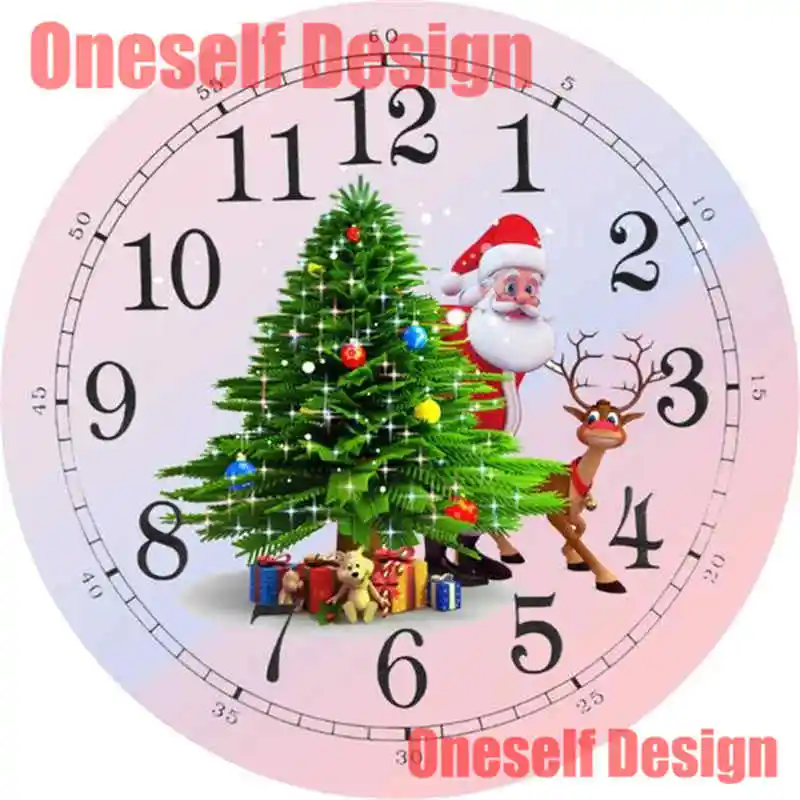 2020 Новый Рождественский подарок 5d алмазная картина полная с часами Санта Клаус