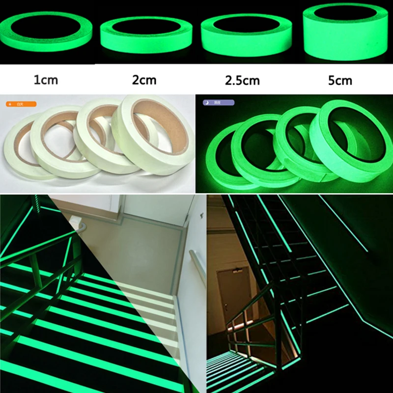 

High Luminance Glow Removable Waterproof Photoluminescent Glow in The Dark Safety Tape