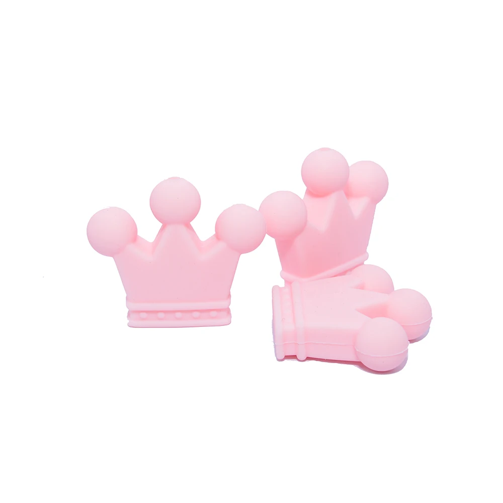 100 шт. силиконовые бусины в виде короны для прорезывания зубов самостоятельного