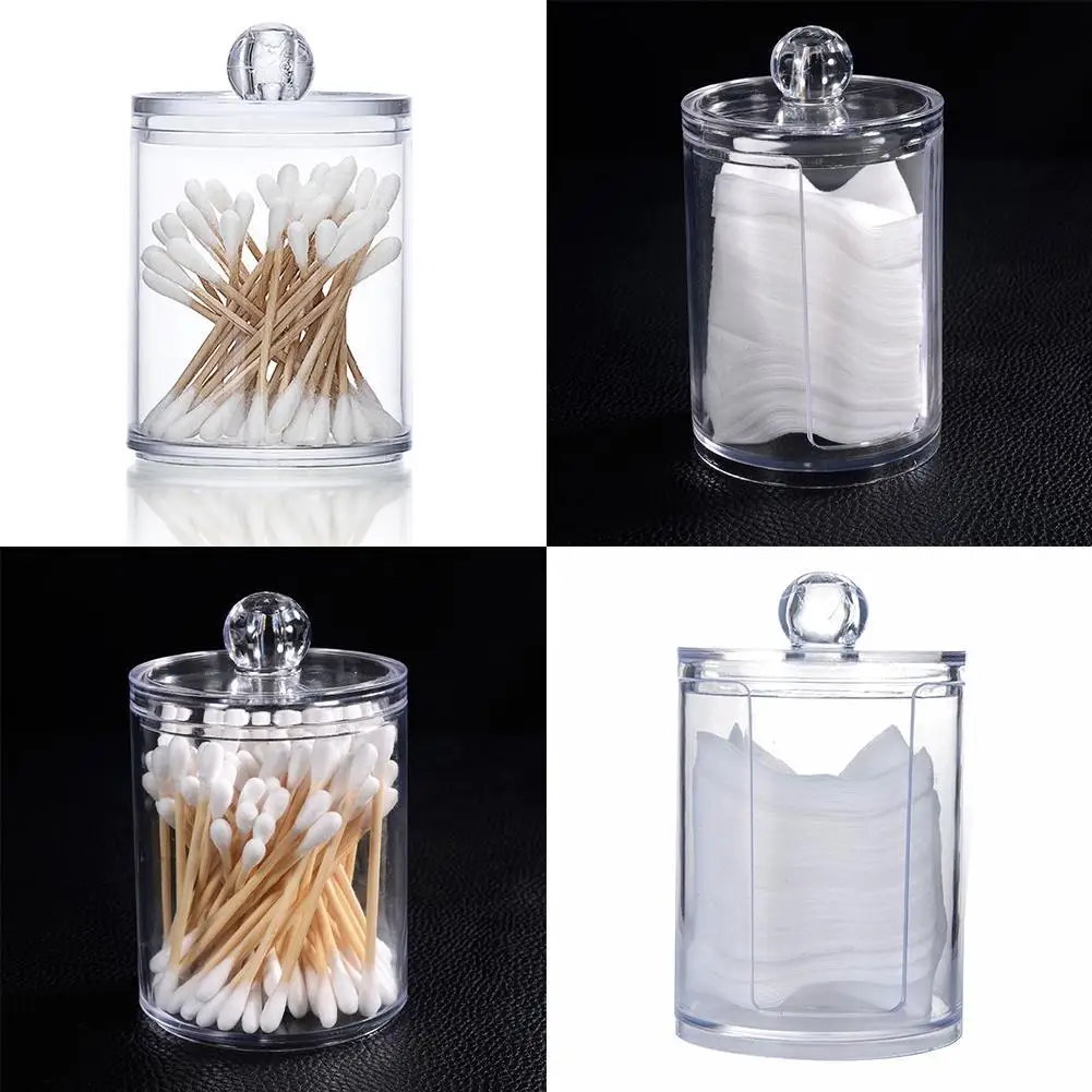 

Cotton Swab Makeup Organizer Storage Box Portable Container Case Storage Cotton Round Make Organizer C Cosmetics Jewelry Up P0E8