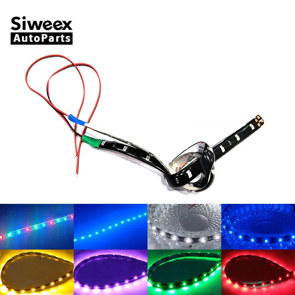 

2 Pcs 30CM 60CM 90CM 120CM 2835 SMD Car Led Strip Decorative Automobile Motorcycle DRL Atmosphere Lights Bar Waterproof DC 12V