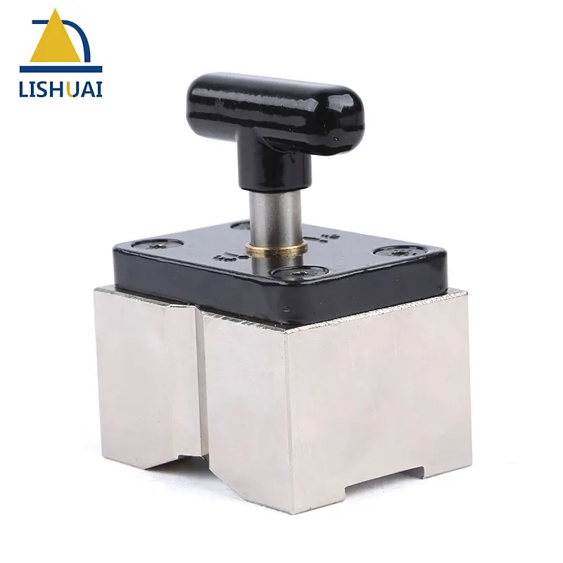 Super Strong On/Off Square Welding Magnet/ Switchable Powerful Neodymium Magnetic Clamp with V Groove Design MWC1-90