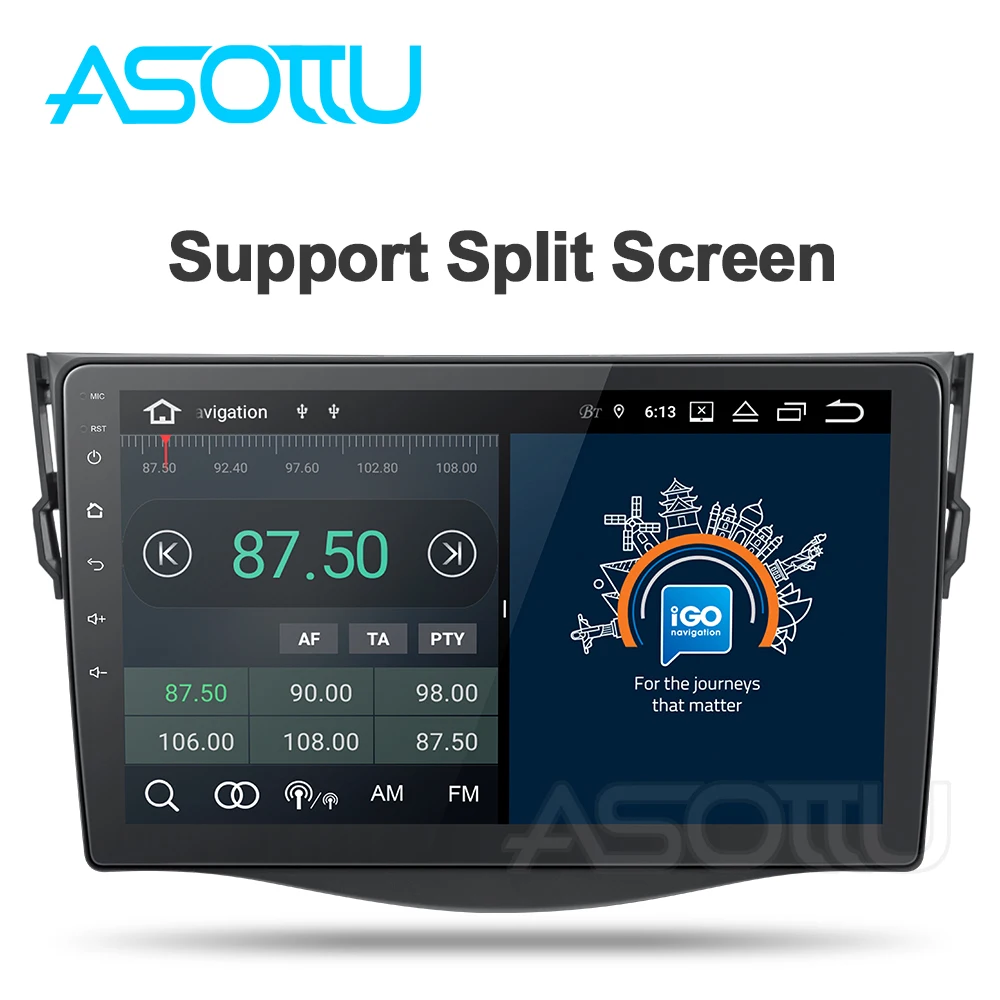 Автомобильный DVD плеер Asottu TO301 с навигатором GPS Android 9 0 PX30 для toyota rav4 2007 2008 2009 2010