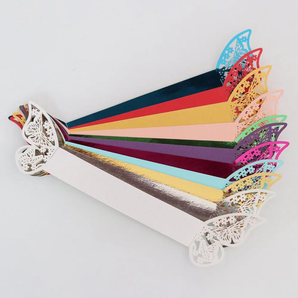 20 шт. кольцо для бумажных салфеток держатель с бабочкой украшение свадебного