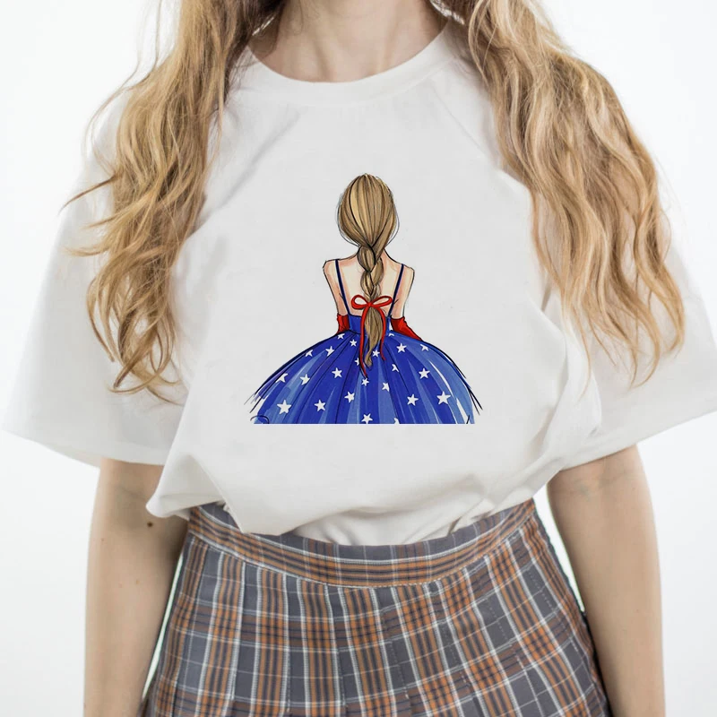 

Luslos Funny Women T Shirt Spoof Summer Fashion Casual Short Sleeve Aesthetic Female T-shirt Tumblr Tshirt Vogue Summer 2020 Top