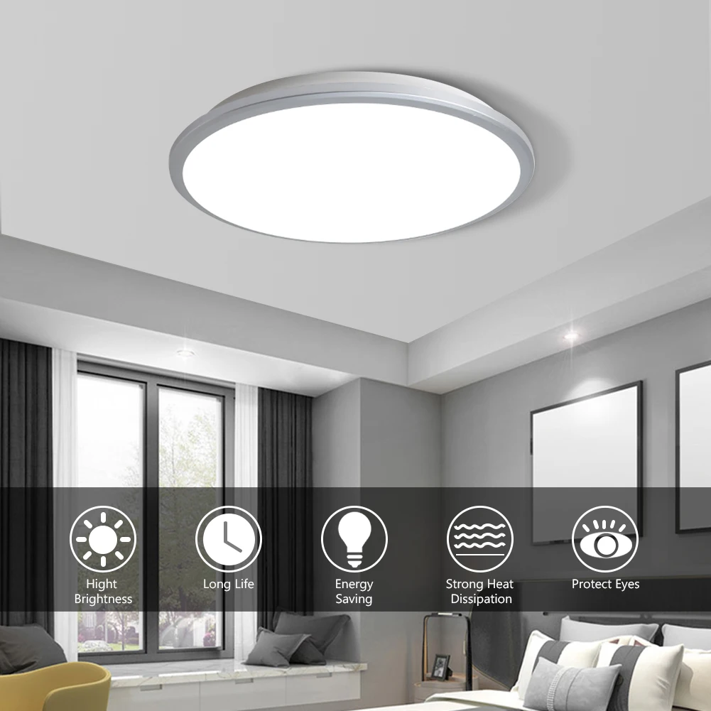 

12W 18W 24W 36W Cool White light Led Ceiling Light Downlight For Bedroom Kitchen Living Room Down lamps Round Wall Flush Mount