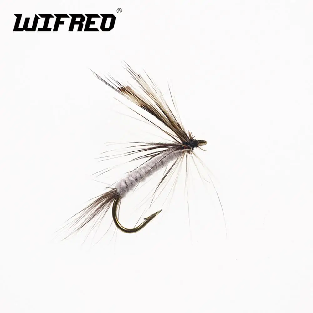 Wifreo 10 шт./набор бесплатная коробка 12 # серый рыбалки летит ловли форели ошибки