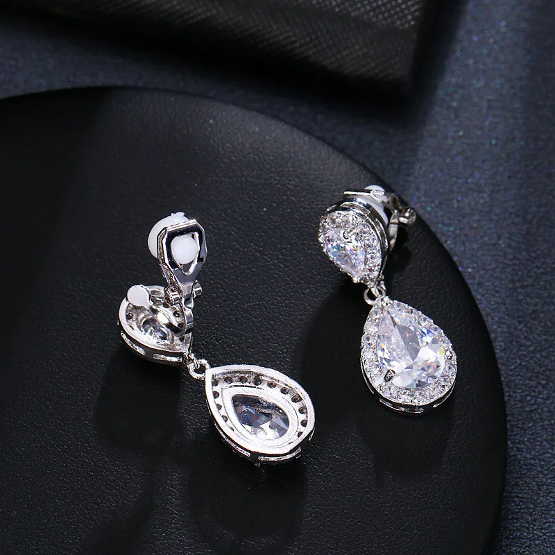 Женские Висячие серьги SLBRIDAL высококачественные медные серьги-капельки с