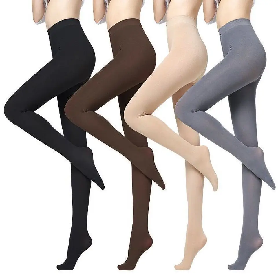 

4PCS New Winter Velvet Thin Tights Women Pantyhose Sexy Warm Medias Autumn Silk Stockings Body Stocking
