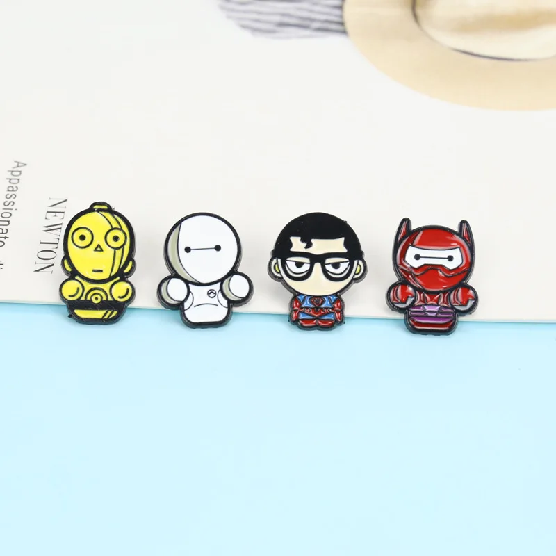 Шпильки топ с рисунком маленького монстра alien брошь Студенческая куртка со