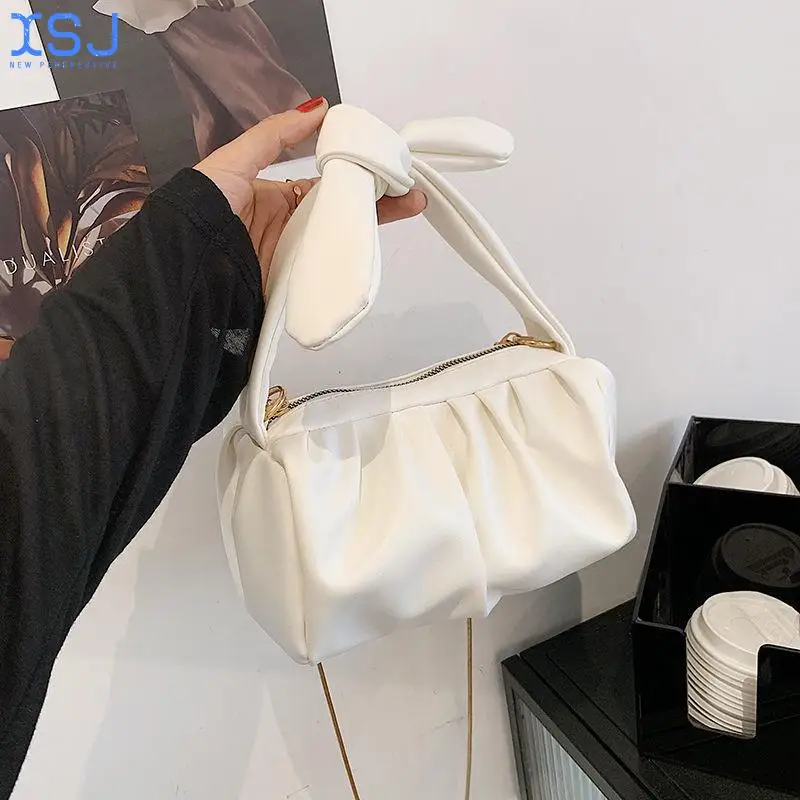 

Ladies Small Bag Trend Summer Messenger Small Bag Fashion Fold Bow Cloud Bag Shoulder Chain Bag Female