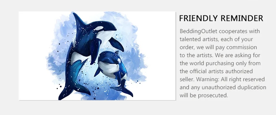 Постельное белье Outlet Orcinus Orca пододеяльник набор Killer Whales покрывала Морские обитатели Комплект постельного белья океан синий акварель покрывало 3 шт