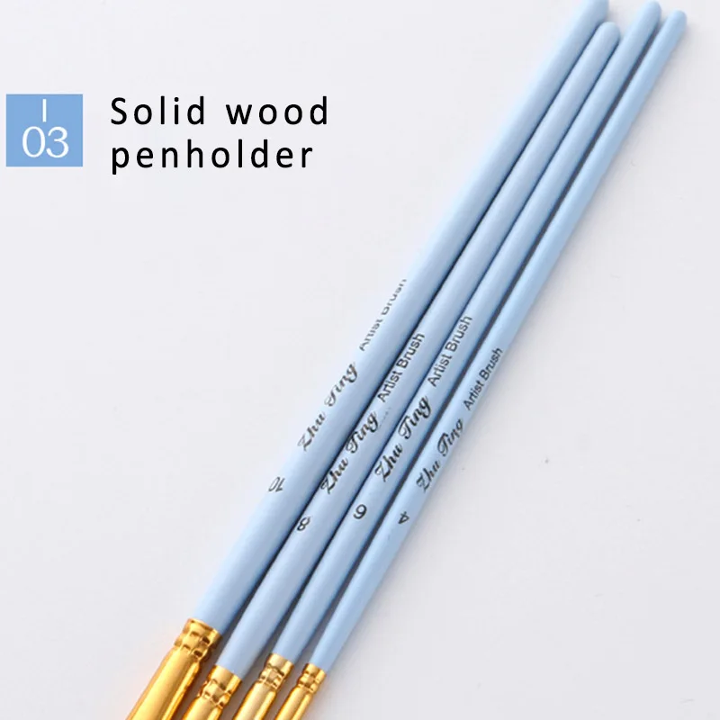 

4Pcs/Set Drawing Art Supplies Oil Painting Brushes Watercolor Paint Pen Wooden Handle Multi-function Artist Paint Brush