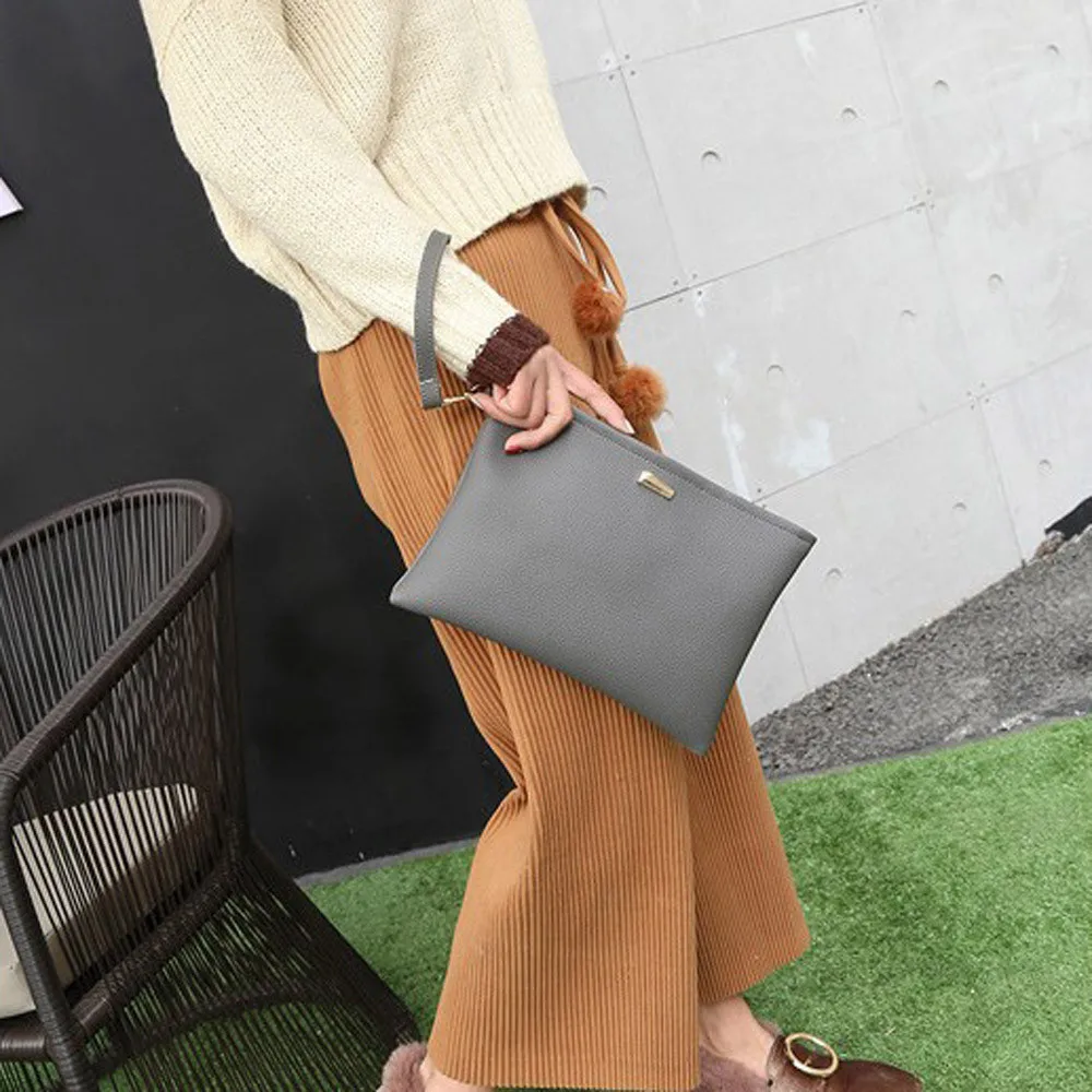 Новинка 2019 женская сумка через плечо сумка-клатч черная кожаная Большая