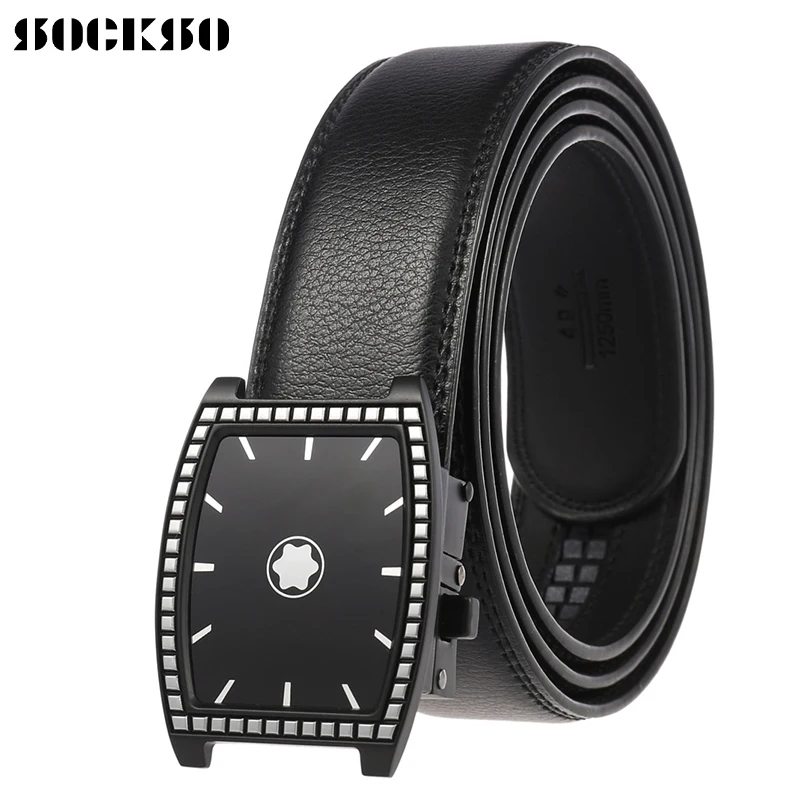 Мужской ремень из воловьей кожи с автоматической пряжкой длина 2020 110 см|Мужские