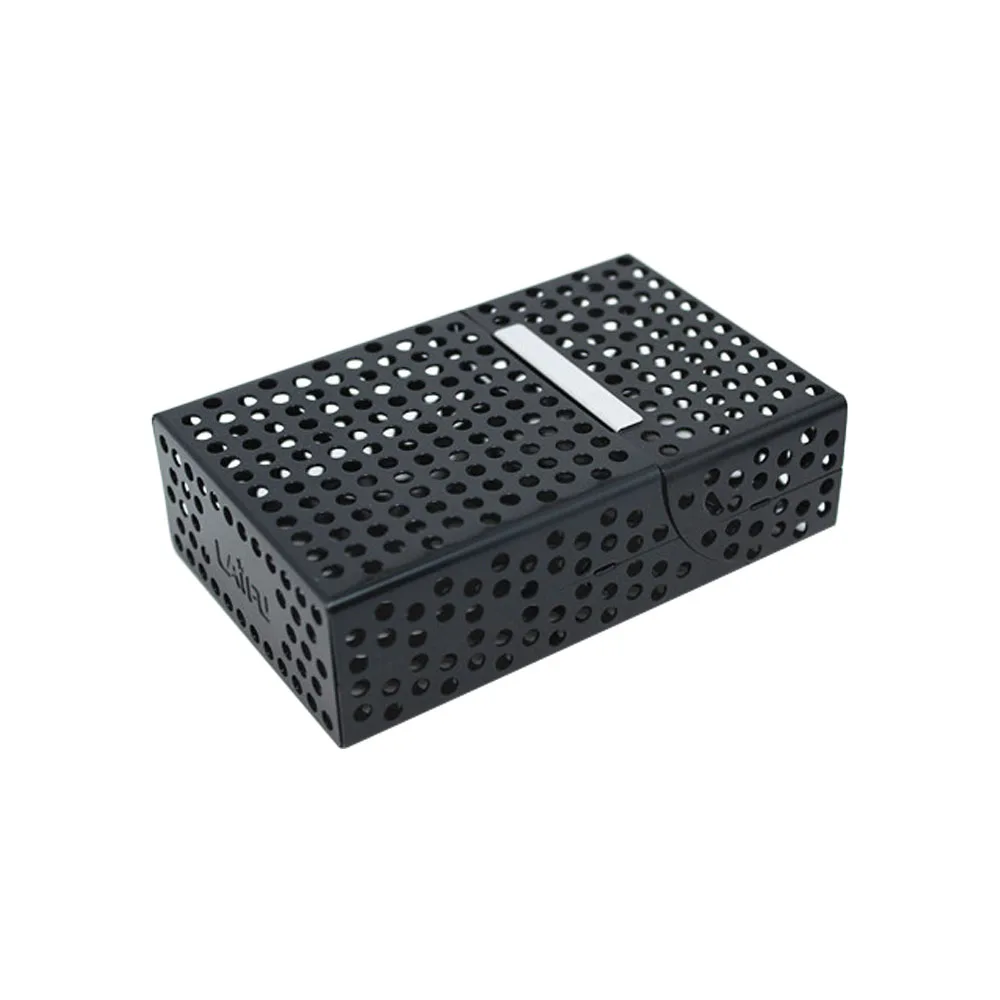 1pc Lightweight Hollow Aluminum Alloy Clamshell Cigarette Case Cigar Box Storage Pocket |
