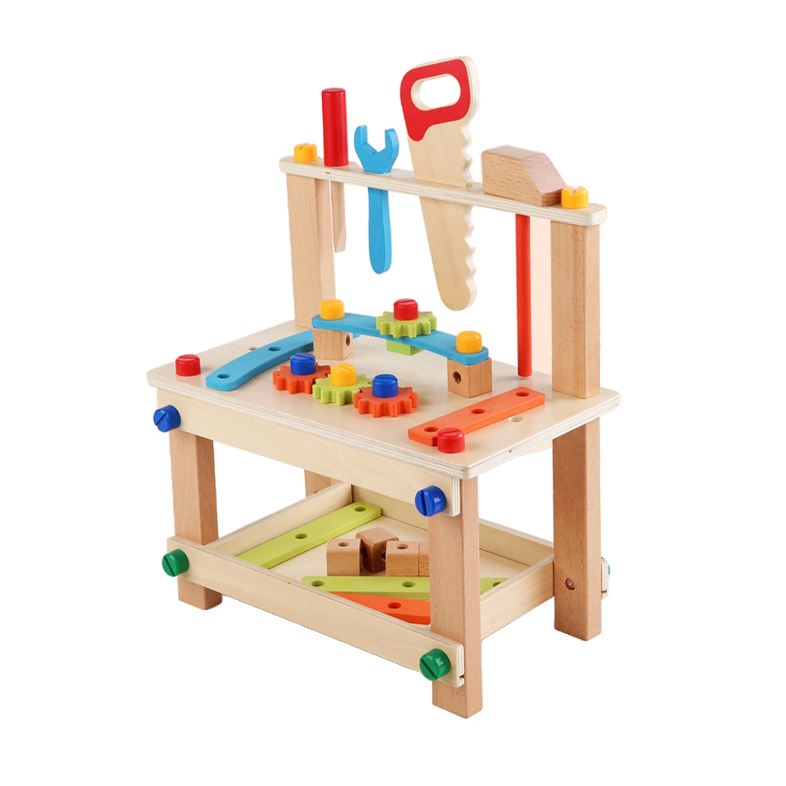 

Montessori Wooden Workbench Educational Play Toy Creative Gift for Toddlers