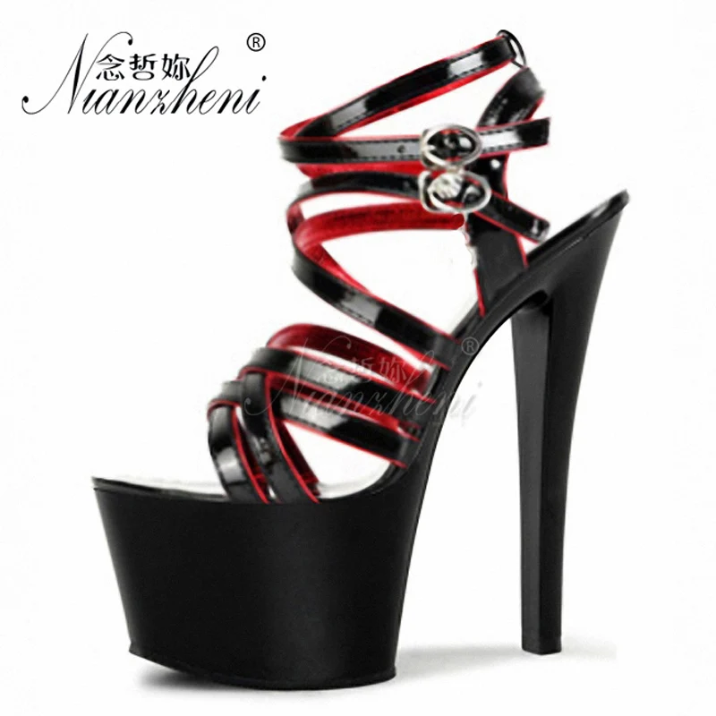 Сандалии в римском стиле модные туфли панк с узким ремешком и открытым носком на