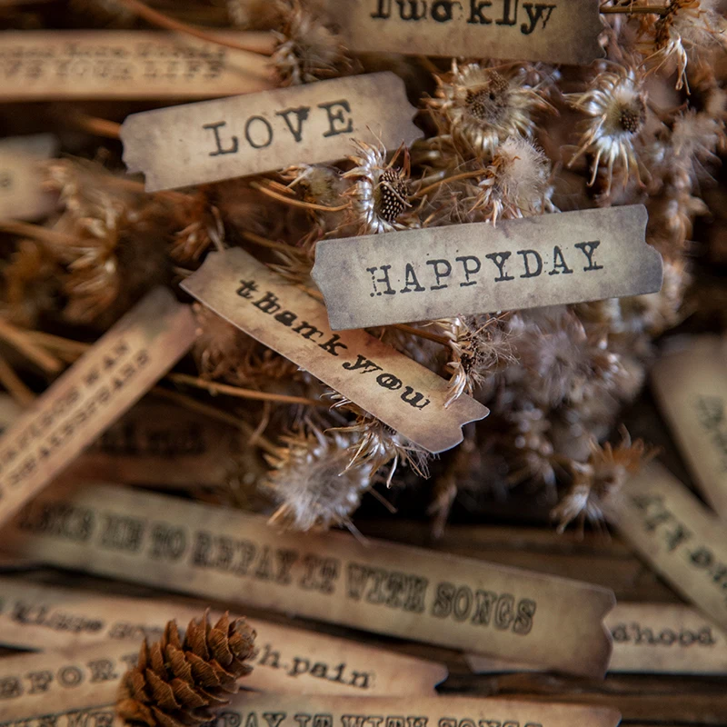 60 шт. наклейки в стиле ретро с надписями на английском языке | Дом и сад