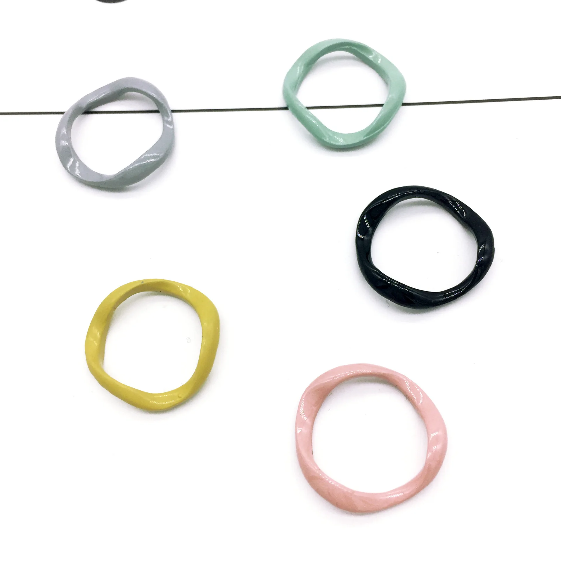 10pcs/lot Spray Paint Irregular Circle Alloy Jewelry Pendant Accessories 22*21mm Round Earring Bracelet Charms | Украшения и