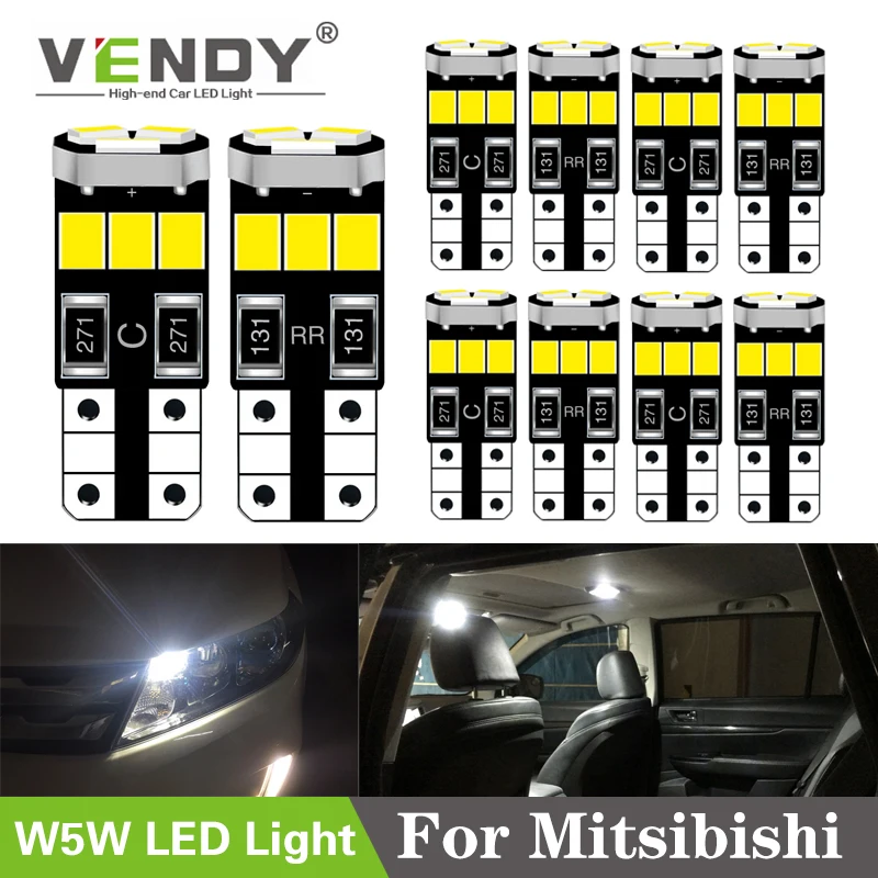 Автомобильная светодиодная лампа W5W T10 168 для салона автомобиля 2835 smd Mitsubishi lancer 10