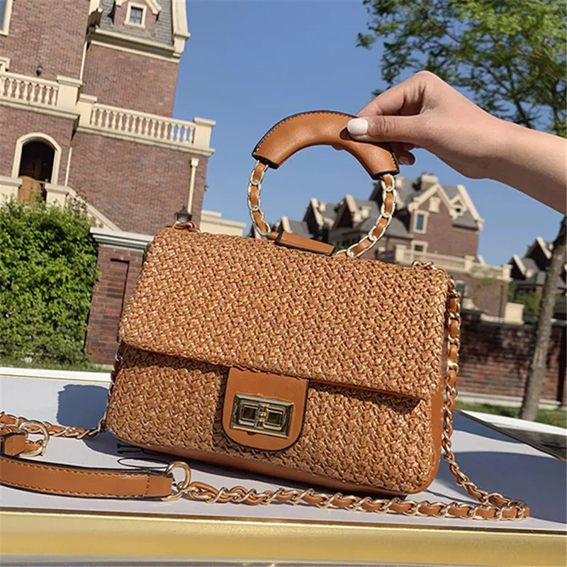 

2020 New Straw Handbag Luxury Women Bags Designer Crossbody Bags Women Fashion Messenger Bag Women's Shoulder Bag Bolsa Feminina