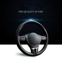 car leather hand sewn steering wheel cover for alfa fomeovolkswagenaudi a4 a3 a6ladaopel astra hrenault