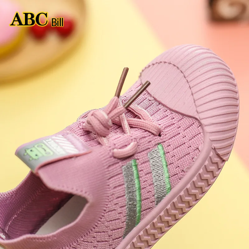 

2021 spring children shoes new kids sports shoes fashion boys and girls breathable flying woven shoes