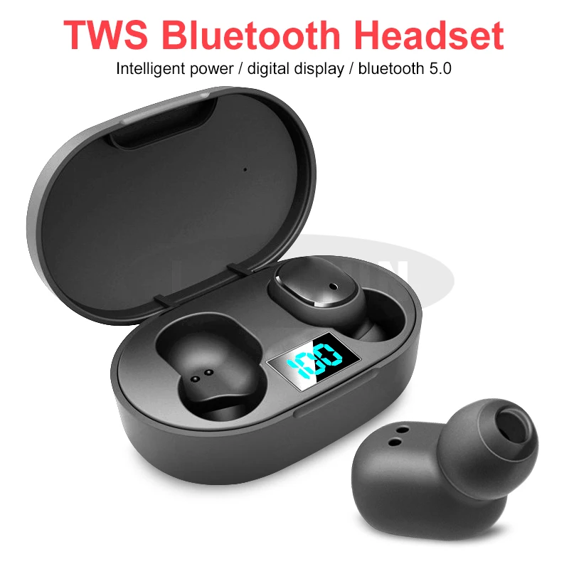 

TWS Wireless Bluetooth 5.0 Earphone HIFI Stereo Noise Reduction E6S Earbuds Mini IPX5 Bluetooth Sports Headphone with Mic