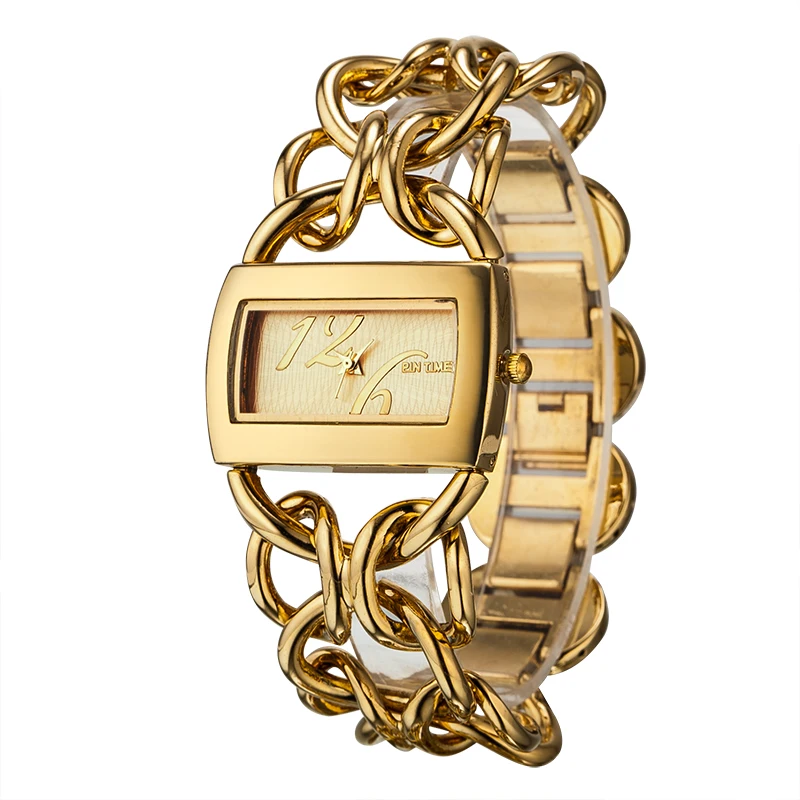 Модные полые квадратные женские часы люксовый бренд кварцевые с браслетом