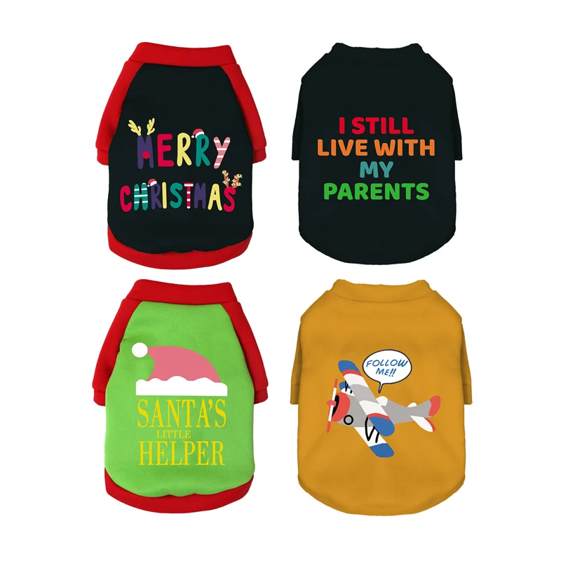 

Рождественская Одежда для собак, одежда для домашних животных, рубашки для маленьких средних собак, зимние толстовки для собак, костюм чиху...