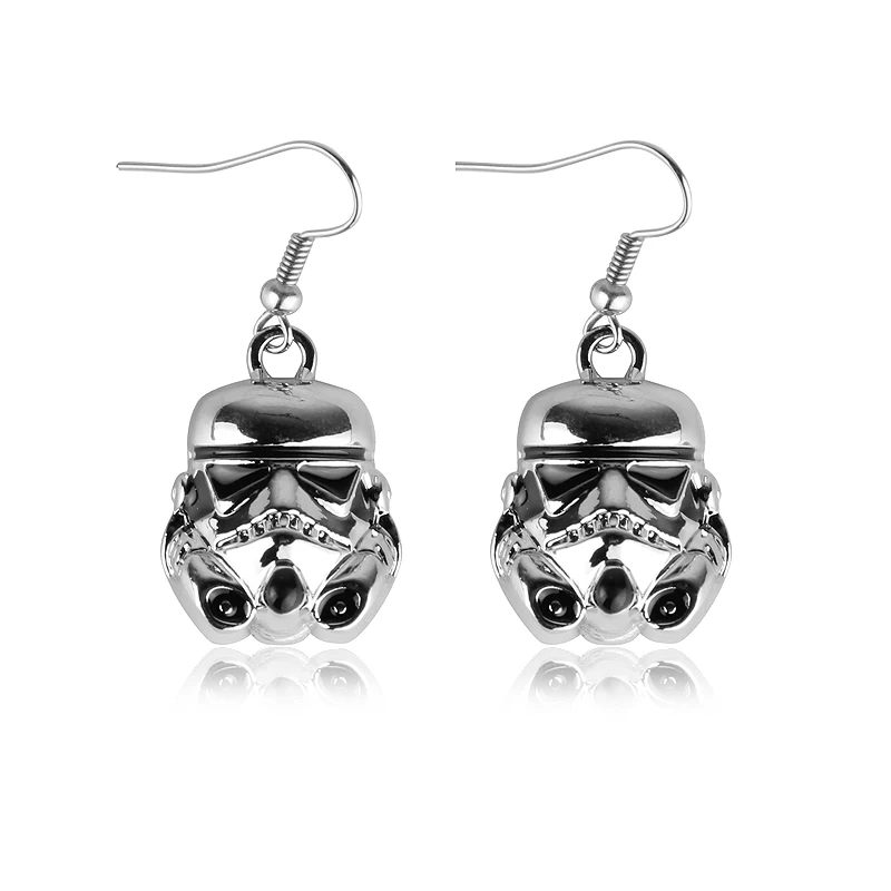 Silver Звездные войны серьги робот BB-8 космический корабль висячие серьги металлический сплав ювелирные изделия для женщин Подарки - Окраска металла: Silver
