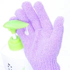 1 шт перчатки для душа и ванной, отшелушивающие, для мытья кожи, спа-массаж, скраб для тела, перчатки для скруббера, модные цвета (случайный цвет)
