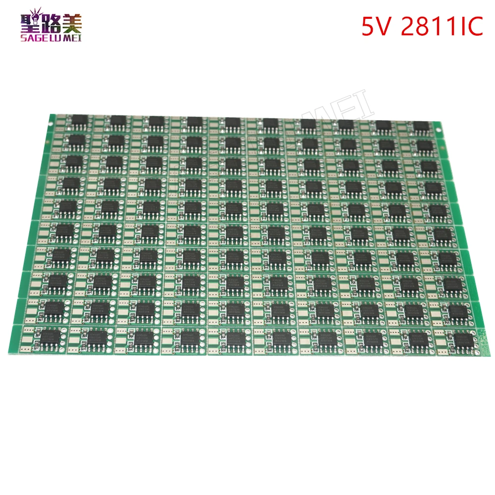 100 шт./упак. DC5V ws2811 IC светодиодный печатной платы WS2811 RGB пиксельный модуль 12 мм чип