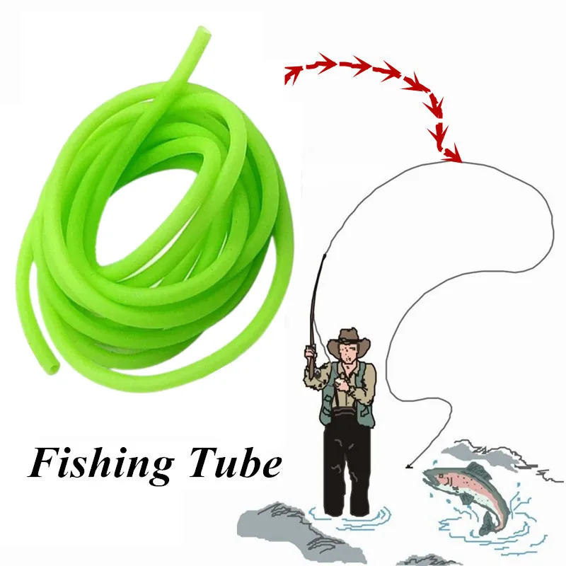 4 M Fishing Rig Hook Line Accessories Soft Silicone Diameter 1mm Fish Sleeves Luminous Fishing Tube Terminal Tackle Connector