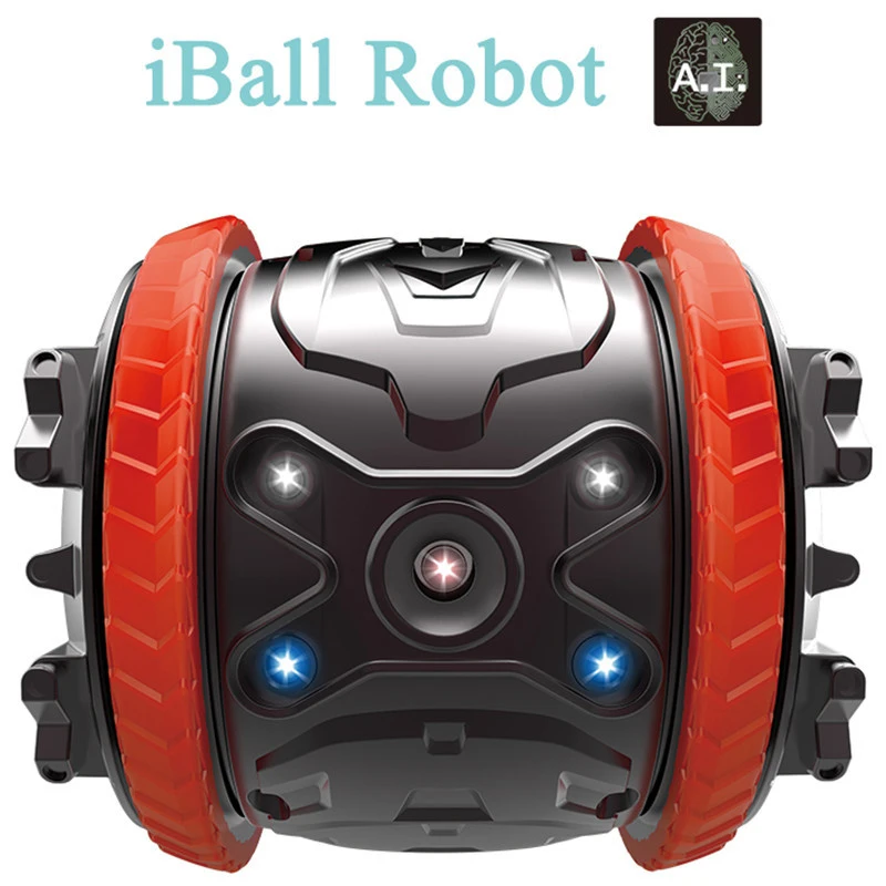 Игрушка для собак и кошек A.I. Программируемый робот, автоматическая Вращающаяся USB перезаряжаемая Интерактивная
