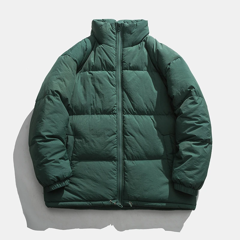 Winter Thicken Thermal Cotton-padded Clothes Stand Collar Thick Coat Large Size Top Men and Women Couple 's Candy Color