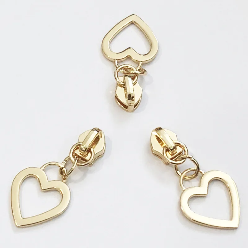 5 #10 шт. застежки-молнии в форме сердца застежка-молния нейлоновая для сумок