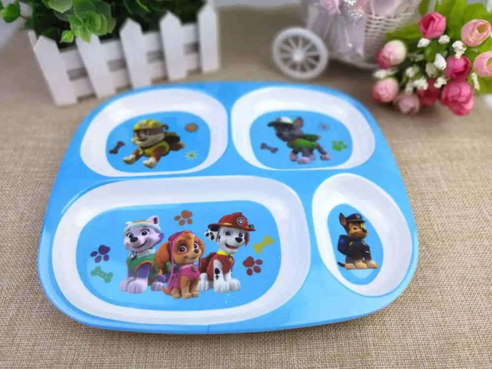 Paw Patrol детские ложки тарелка мультяшная фигурка собачий патруль команда посуда