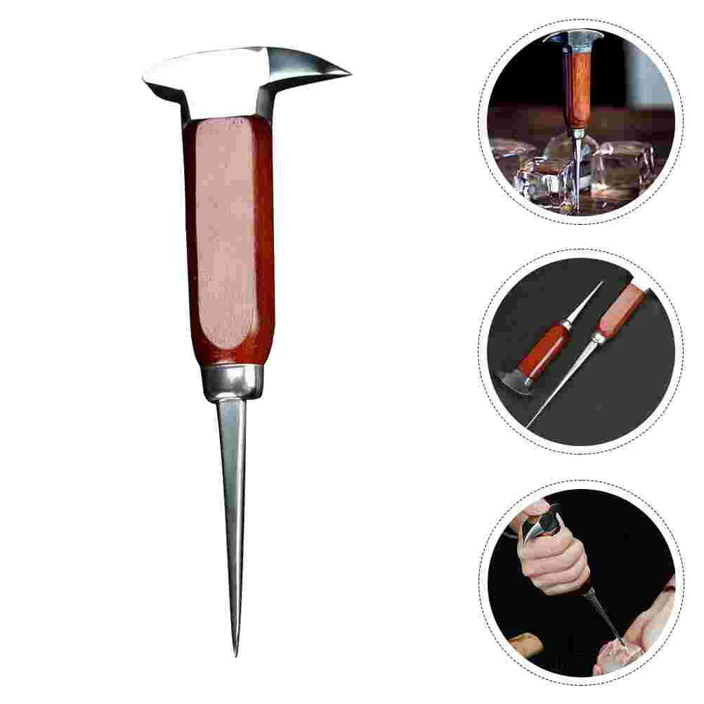 

1Pc Ice Pick Bartender Ice Picker with Wooden Handle Home Bar Ice Crusher