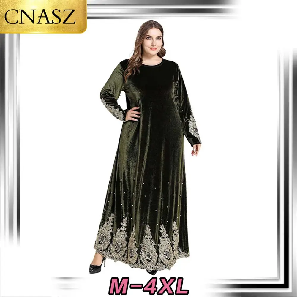 Мусульманское платье на Ближнем Востоке Дубай стиль Исламская Турция вышитое