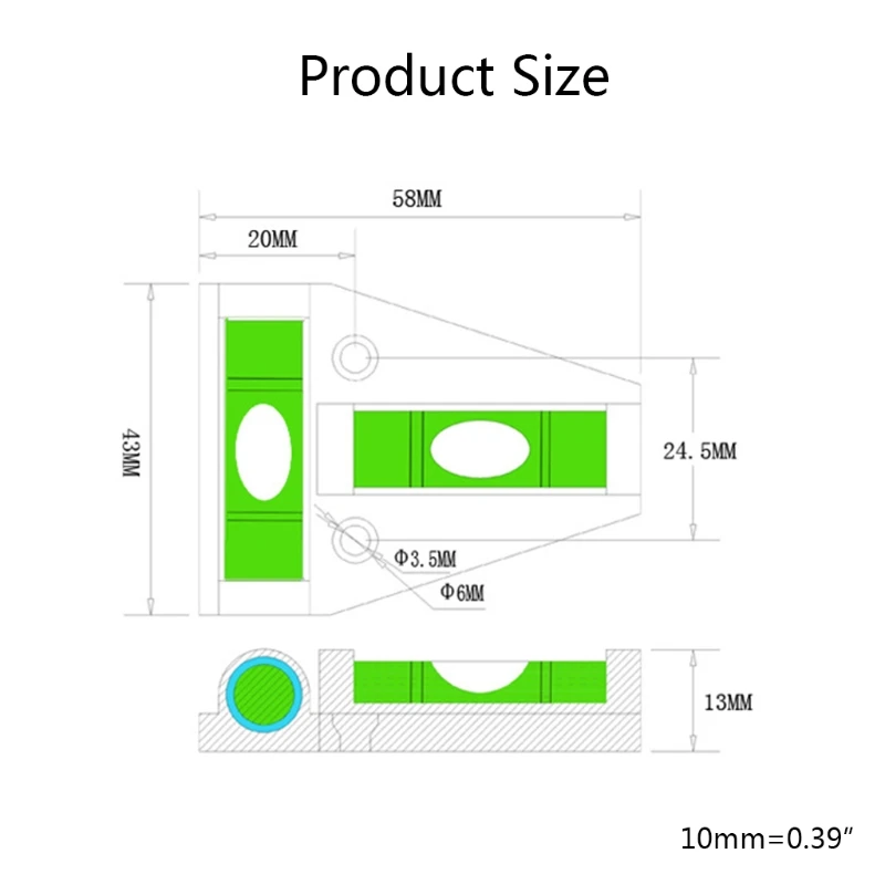 

Mini Two-Ways T-type Level Cross Check T Level Suitable for Appliances Machines Pool Tables Used for Levelling Surface