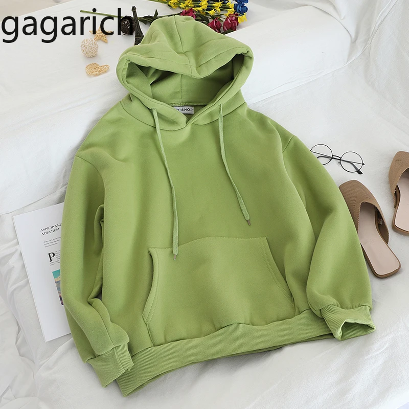 Gagarich женские толстовки одноцветные Осень зима 2020 новые корейские с капюшоном