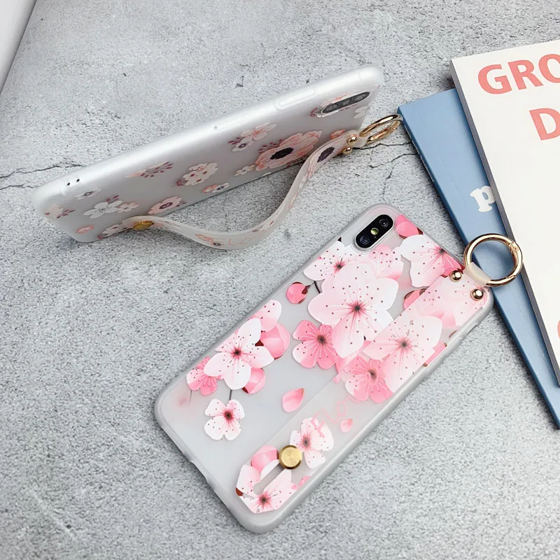 

For Xiaomi Redmi Note 9S 9 Pro Case Wrist Strap Soft TPU Hand Band Phone Cover For Xiomi Poco F2 Pro 9A 9C Note 8T 7 8 Pro Coque